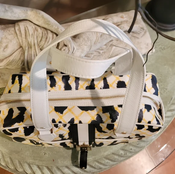 L.A.M.B. by Gwen Stefani White Leopard Handbag #397 - Picture 4 of 17